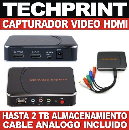 Tarjeta Capturadora De Video Externa Hdmi Full Hd + Analogo - TechPrint SAC