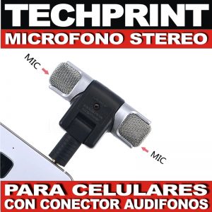 Microfono Stereo para Celulares Smartphones PC / Laptop