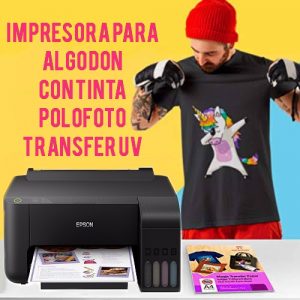 Impresora para ALGODON Epson Papel Transfer con Tinta POLOFOTO UV