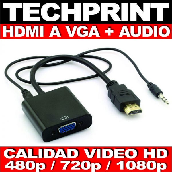 Cable Adaptador HDMI/VGA Con Audio