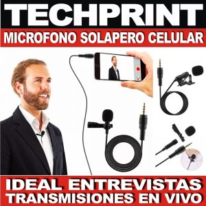 Micrófono Solapero Cableado Celular para Transmisiones en Vivo