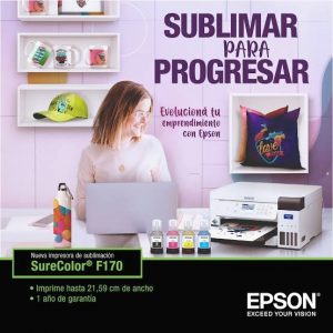 Epson SureColor F170 Sublimación Fotografica Profesional Tazas Polos Tela Sintética etc
