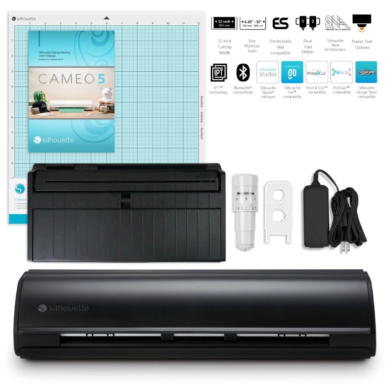 Plotter de Corte Cameo 5 + 15 GB Archivos Cameo Studio Editables – Vinil Papeles Cartulinas Cuero